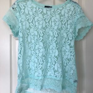 The Limited Lace Top—Mint Green
